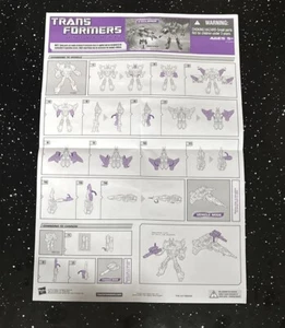 Hasbro Transformers Universe Galvatron / Cyclonus Decepticon Instruction Sheet - Picture 1 of 2