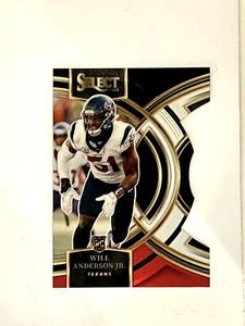 2023 Panini Select - Premier Level Will Anderson #125 Black & Red Prizm Die-Cut - Picture 1 of 2
