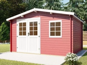 Gartenhaus aus Holz 28mm Schuppen Gerätehaus 3.9x3M mit Fußboden Leo EB28016F18L - Bild 1 von 10