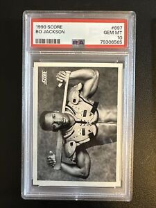 Bo Jackson 1990 Score #697 Bo Knows Iconic Baseball Card PSA 10