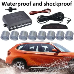 KIT 8 SENSORI PARCHEGGIO AUTO DISPLAY LED SUONO ACUSTICO VERNICIABILI GRIGIO - Foto 1 di 8