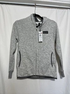 Quiksilver Youth Kids Size S/10 Zip Up Hoodie Sweatshirt Jacket Gray NWT F16 - Picture 1 of 4