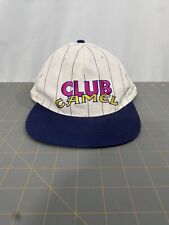 Club CAMEL Cigarettes Snapback Hat Cap Pinstripe Blue White Vintage 90s