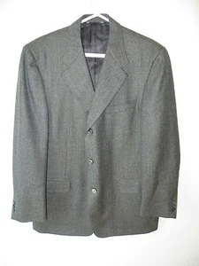 CANALI PROPOSTA MENS 3 BUTTON HERRINGBONE WOOL BLAZER SPORT COAT 44 R 54 R EUC - Picture 1 of 8