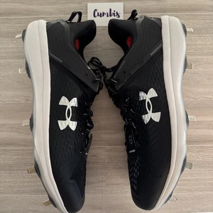 Under Armour Men's Yard Low MT Size 16 Black Baseball Metal Cleats 3025592-001 - Picture 1 of 11