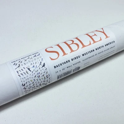 Sibley Backyard Birds: Western North America, 24'' x 36'' Wall Poster - New NIP - Image 1 of 4