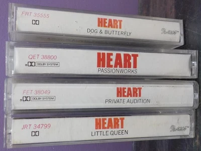 Heart (4 Cassette Tape Lot) Passionworks + Dog Butterfly + Little Queen... - Image 1 of 4