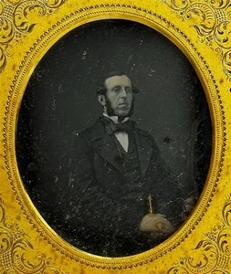 1/4 Platte viktorianische Daguerreotypie Fotografie - Porträt eines Gentleman - Bild 1 von 6