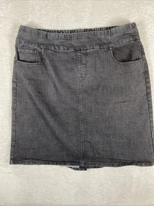 Chadwick's of Boston Black Denim Pencil Knee Length Skirt Women's 20w Stretch - Picture 1 of 8