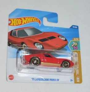 HOT WHEELS 2025 HW: '70S VS. '90S - ' 71 LAMBORGHINI MIURA SV RED SHORT CARD - Picture 1 of 5