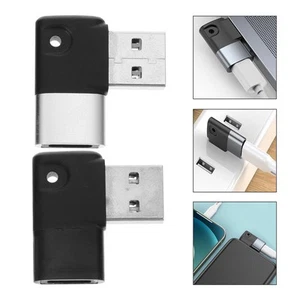 2 Stück Zuverlässige USB Winkel Konverter Typ-C Konverter Geräte Effizient - Bild 1 von 12