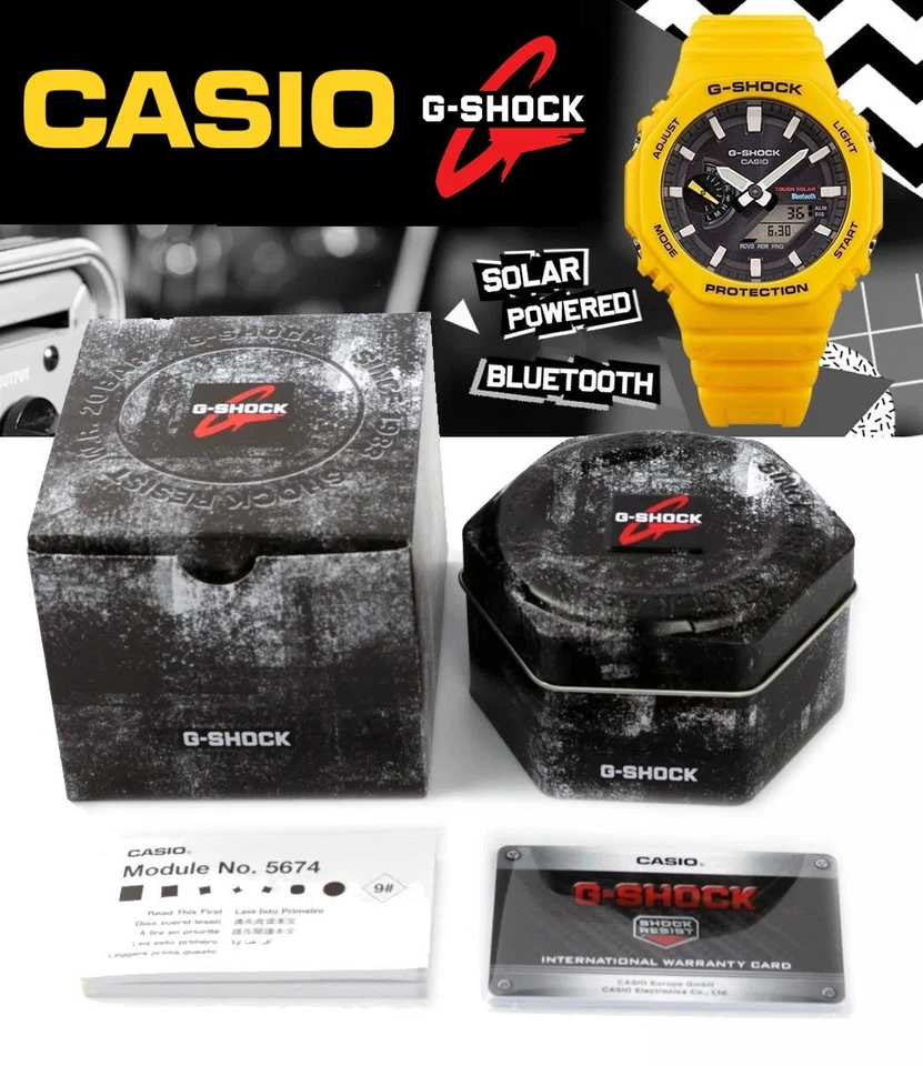 Casio G-SHOCK -  GIALLO - Bluetooth e Ricarica Solare - Immagine 1 di 4