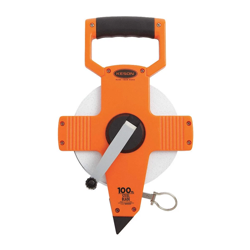 KESON NR18-100 Long Tape Measure,3/8 In x 100 ft,Gray 3LJV7 - Image 1 of 1