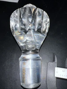 Tappo decanter in vetro cristallo solo piano tondo conico bellissimo 4-1/2" - Foto 1 di 16