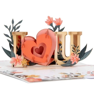 Cardology - I Love You Pop Up Karte | Valentinstagskarten oder Jubiläumskarte, - Bild 1 von 5