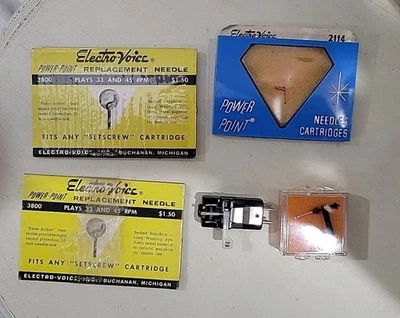 Лот товаров Electro-Voice иглы для проигрывателя новые из старых запасов и картриджи Varco CN75 винтаж EV Audio - Изображение 1 из 4