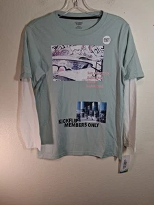NUEVO CON ETIQUETAS Colorful Planet Camiseta Manga Larga Patinador Informal Grunge Niños Talla Grande 10/12 - Imagen 1 de 7
