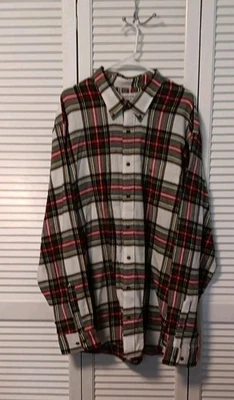 NWT Saddlebred Flannel Shirt Plaid Classic Fit Green Black red 2XLT - Image 1 of 4