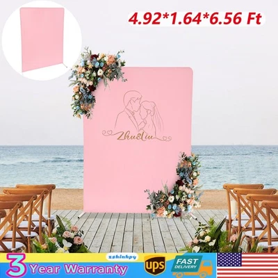 1.5*2m Wedding Backdrop Stand White, Pink Frame for Ceremony Decorations - Image 1 of 4