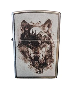 Accendino Zippo Wolf Stare Edizione Speciale  Metallo Argento - Foto 1 di 7