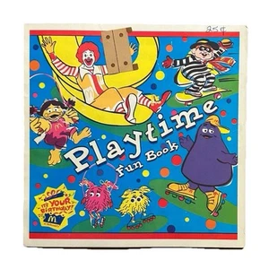 Vintage 1996 McDonald's Playtime Fun Book Colouring Activity Booklet Happy Meal - Picture 1 of 7