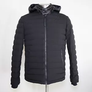 Moose Knuckles Mens Black Rock Goose Down Removeable Hood Quilted Jacket Size M - Picture 1 of 11