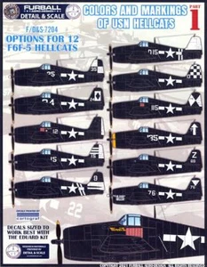 Furball Decals 1/72 GRUMMAN F6F-5 HELLCAT U.S. Navy WWII Fighter Part 1 - Picture 1 of 8