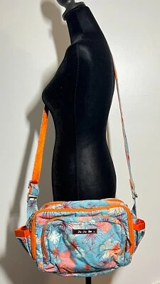 JuJuBe 蓝色/橙色 Groovy Gardens 邮差包 单肩包 尿布袋 — 第 1/4 张图片