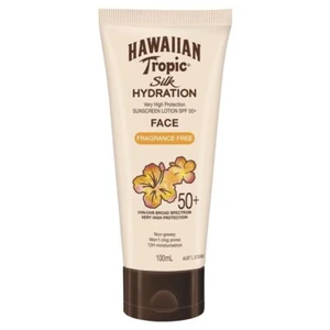 Hawaiian Tropic SPF 50+ Silk Hydration Face Sunscreen UVA/B Fragrance Free 100ml - Picture 1 of 5