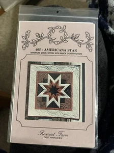 Americana Star Miniature Quilt Pattern With Quick Construction Rosecrest Farm - Picture 1 of 2