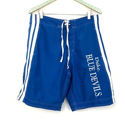 Shorts de tabuleiro Duke Blue Devils NCAA M masculino forrado de malha KA perna longa 34x10 vintage - Imagem 1 de 4