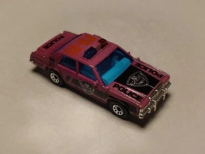 Vintage 1987 Matchbox Int'l Ford Police Cruiser In Rare Pink Superb Condition - Picture 1 of 24