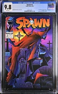 Spawn #2 CGC 9.8 NM/M White Pages Todd McFarlane 1st Violator Image Comics - Picture 1 of 2