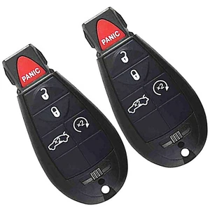 2Pcs For Chrysler 300 Dodge Challenger 5 Buttons Smart Remote Key Case Shell Fob - Picture 1 of 4