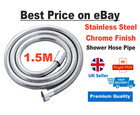 High Quality 304 Stainless Steel Shower Hose Flexible Chrome Bathroom Pipe 1.5M