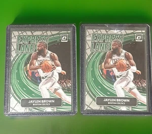 Lot 2X 2022-23 Panini Donruss Optic Jaylen Brown Express Lane Prizm Insert Card - Picture 1 of 2