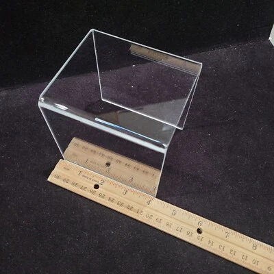 REGIS 4" Riser Display Showcase Stand Acrylic Plastic 3 Sided Riser NEW -Qty Discounts
