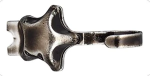 Bead Tips, 100 Antiqued Silver Plated Brass 9x5mm Star to Hide Knots - Picture 1 of 2