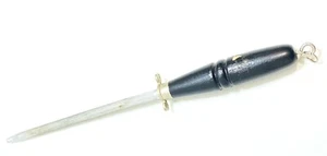 Sabatier Cutlery Knife Sharpener Hanging Hook 12 Full Length Black Wooden Handle - Picture 1 of 5