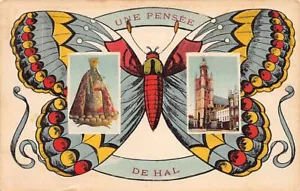 België - HALLE (Vl. Br.) Vlinder - Papillon - Une pensée de... - Imagen 1 de 2