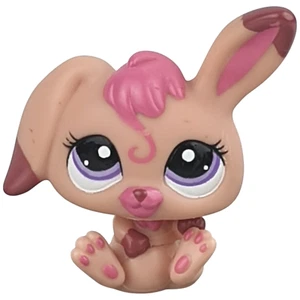 Paquete de 3 LPS #1920 Littlest Pet Shop Rabbit Baby Bunny 2009 rosa Gen 3 ojos morados - Imagen 1 de 8
