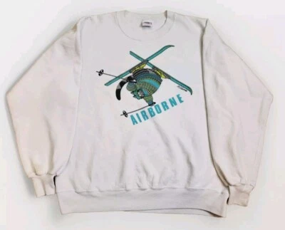 复古复古 Kliban 猫机载滑雪艺术 Crazyshirt 夏威夷运动衫 XL — 第 1/4 张图片