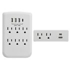 Combo: 2-Outlet Travel tap w/USB-A & USB-C Chargers & 6-Outlet Wall-tap w/3-p...