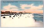 Beach At Daytona Beach Florida Fl Vintage 1957 Linen Tichnor Bros Postcard