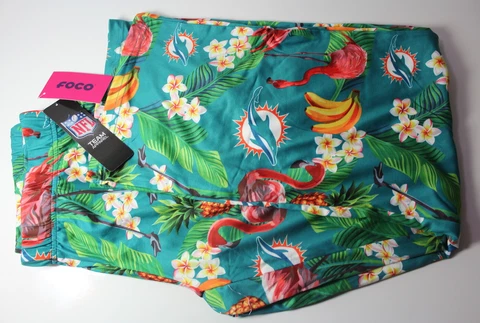 Miami Dolphins Women’s Medium 8-10 Hawaiian Floral NFL SOFT Pajama Pants NWT Cover