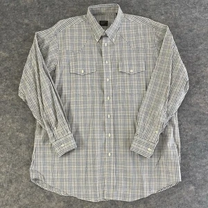 Gitman Bros Button Down Shirt Men’s XL Western Plaid Checkered Made In USA - Picture 1 of 7
