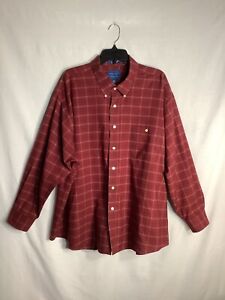 Towncraft Mens Casual Shirt XXL Wrinkle Free Long Sleeve Red EUC!