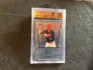 Leaf Metal Draft C. J. Cron 2011 autógrafo BGS 10/10 - Imagen 1 de 5