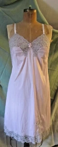 Vintage 50's pink & lace Sears the Dosent slip Nylon negligee pin-up bombshell - Picture 1 of 12