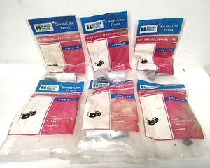Lot of 6 1-3/8" x 1-3/8" Chain Link Fence End Rail Clamps/ T-Clamps/Gate Brace - Picture 1 of 5